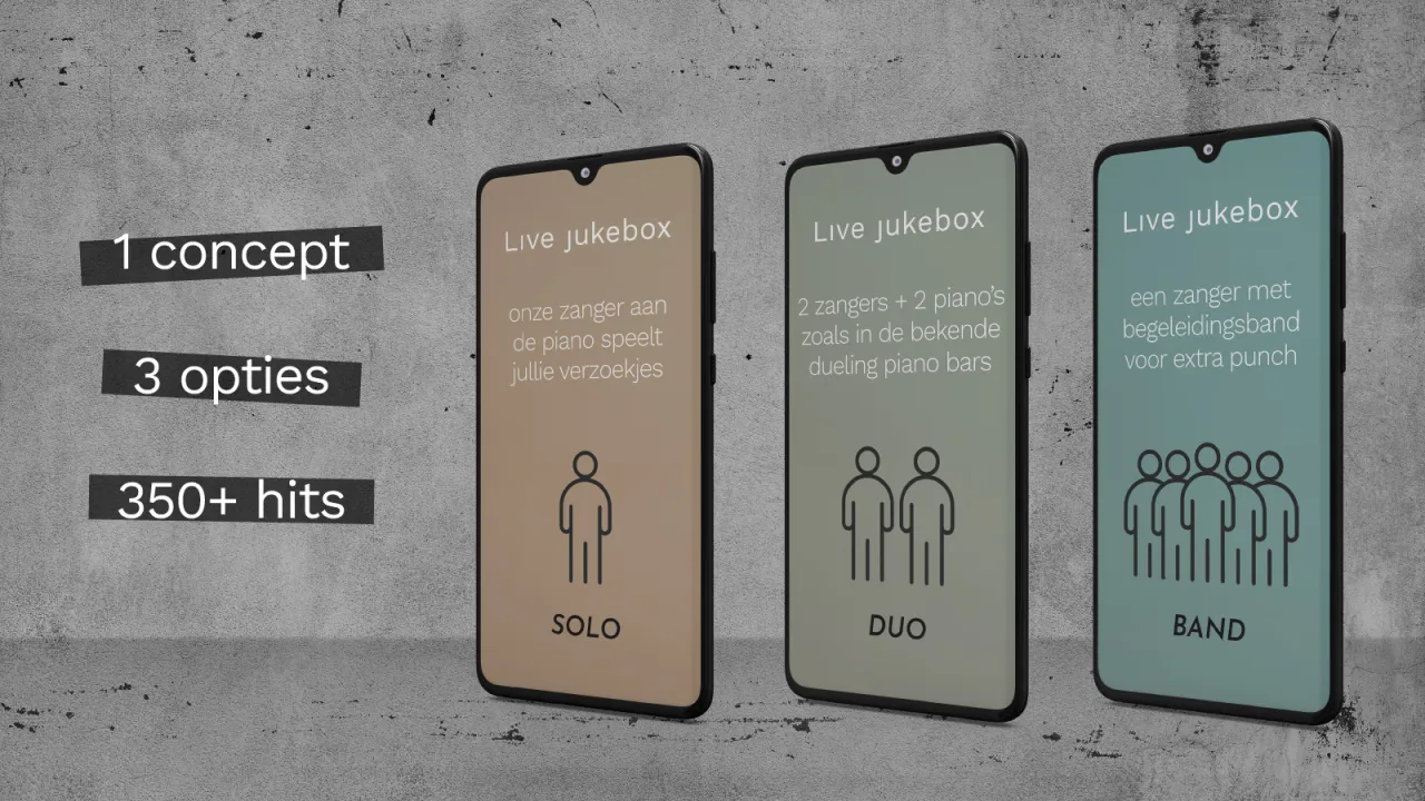 Live jukebox: solo, duo of met band
